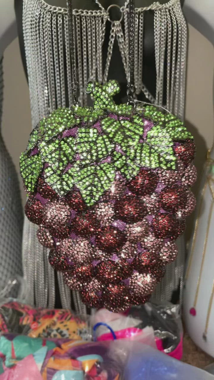 Grape Crystal Clutch