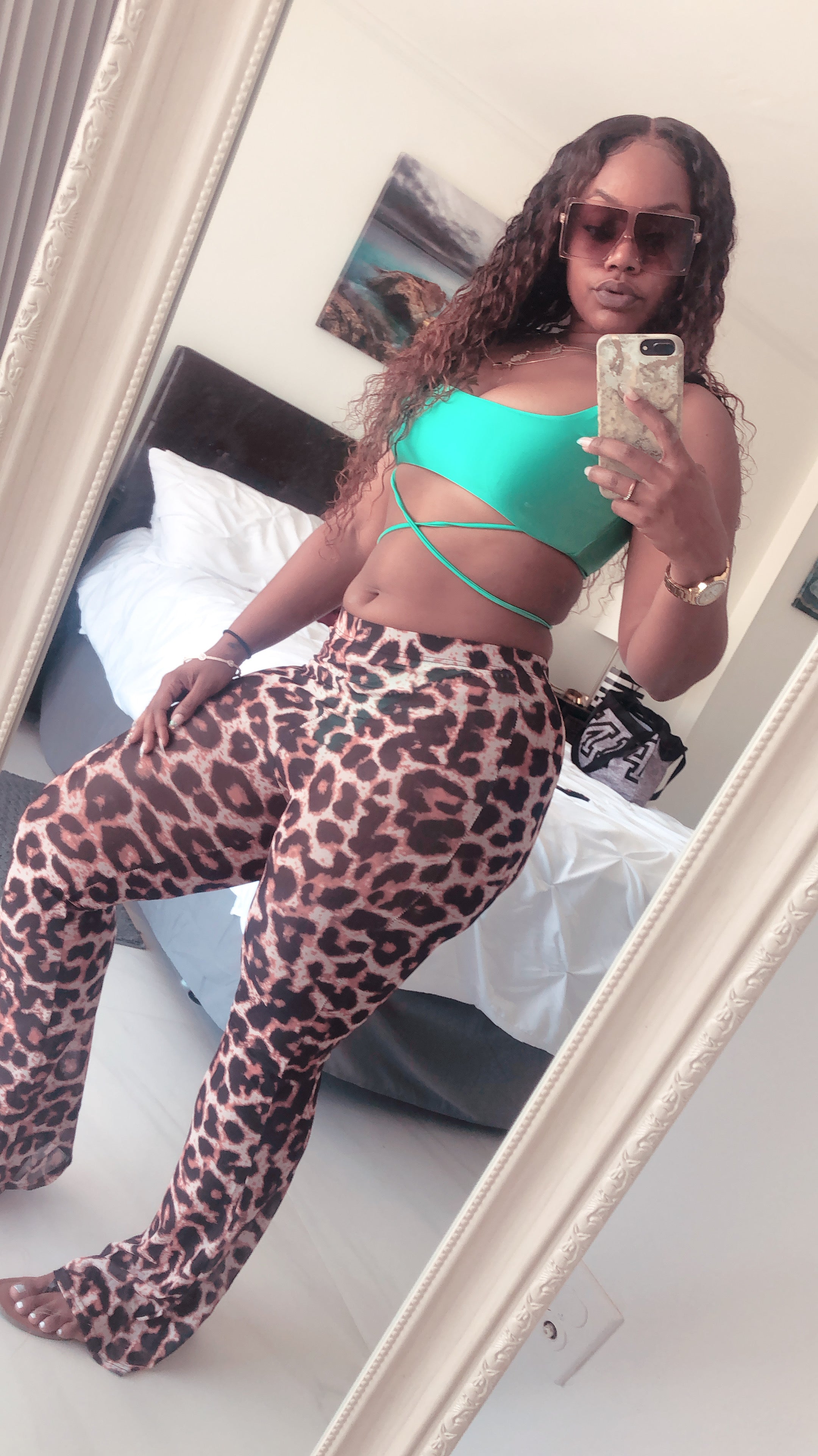 Leopard Print Cover Up Pants